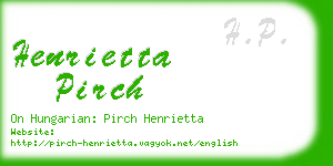 henrietta pirch business card